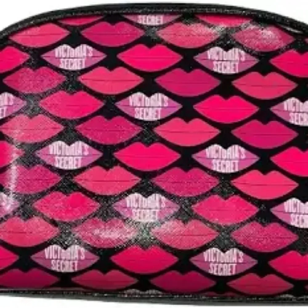Victorias Secret Beauty Makeup Cosmetic Bag Lips Print